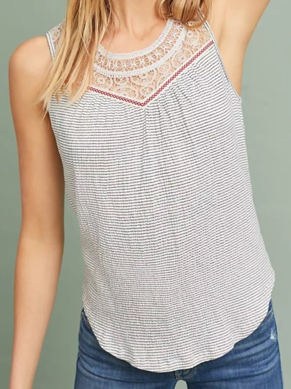 NWT Anthropologie Suite Lace Top Size MP